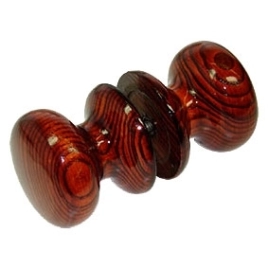 Ручка кнопка деревянная круглая (темно-красно-коричневая)