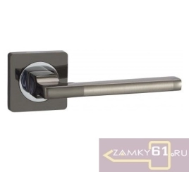 Ручка дверная на квадрате V28 BN/CP (черный никель/хром) Vantage
